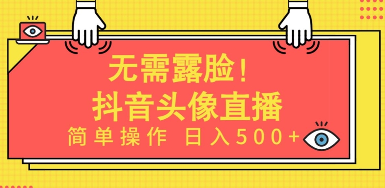 无需露脸，Ai头像直播项目，简单操作日入500+【揭秘】-520资源库