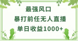 暴打前任小游戏无人直播单日收益1000+，收益稳定，爆裂变现，小白可直接上手【揭秘】-520资源库
