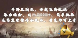 手游三国杀最新蓝海玩法，简单粗暴，无需复杂的操作和技术，看完即可上手【揭秘】-520资源库