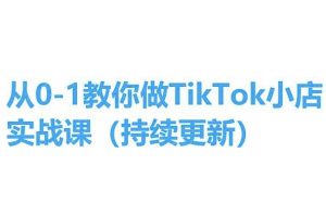 从0-1教你做TikTok小店实操课(持续更新)，手把手教你，简单易学-520资源库