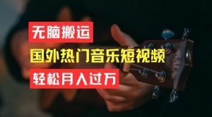 无脑搬运,简单操作音乐短视频,月入过W不是梦【揭秘】-520资源库