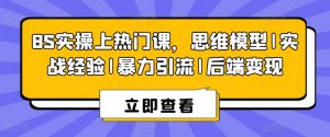 8S实操上热门课，思维模型|实战经验|暴力引流|后端变现-520资源库