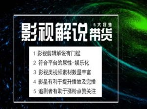 电影解说剪辑实操带货全新蓝海市场，电影解说实操课程-520资源库