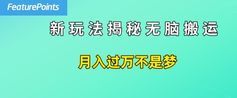简单操作，每天50美元收入，搬运就是赚钱的秘诀【揭秘】-520资源库