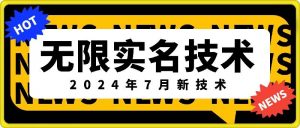 无限实名技术(2024年7月新技术)，最新技术最新口子，外面收费888-3688的技术-520资源库