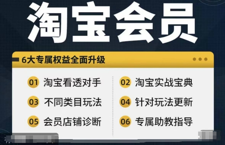 淘宝会员【淘宝所有课程，全面分析对手】，初级到高手全系实战宝典-520资源库