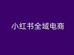 小红书全域电商，小红书电商教程-520资源库