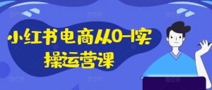 小红书电商从0-1实操运营课，小红书手机实操小红书/IP和私域课/小红书电商电脑实操板块等-520资源库