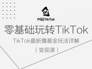 零基础玩转TiKToK变现课，TikTok最新撸基金玩法详解-520资源库