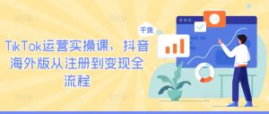 TikTok运营实操课,抖音海外版从注册到变现全流程-520资源库