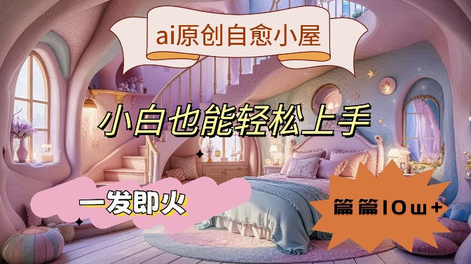 ai原创治愈小屋,小白也能轻松上手,一发即火,篇篇10w+【揭秘】-520资源库