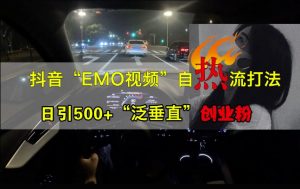 抖音EMO视频自热打法,日引500+“泛垂直”创业粉-520资源库