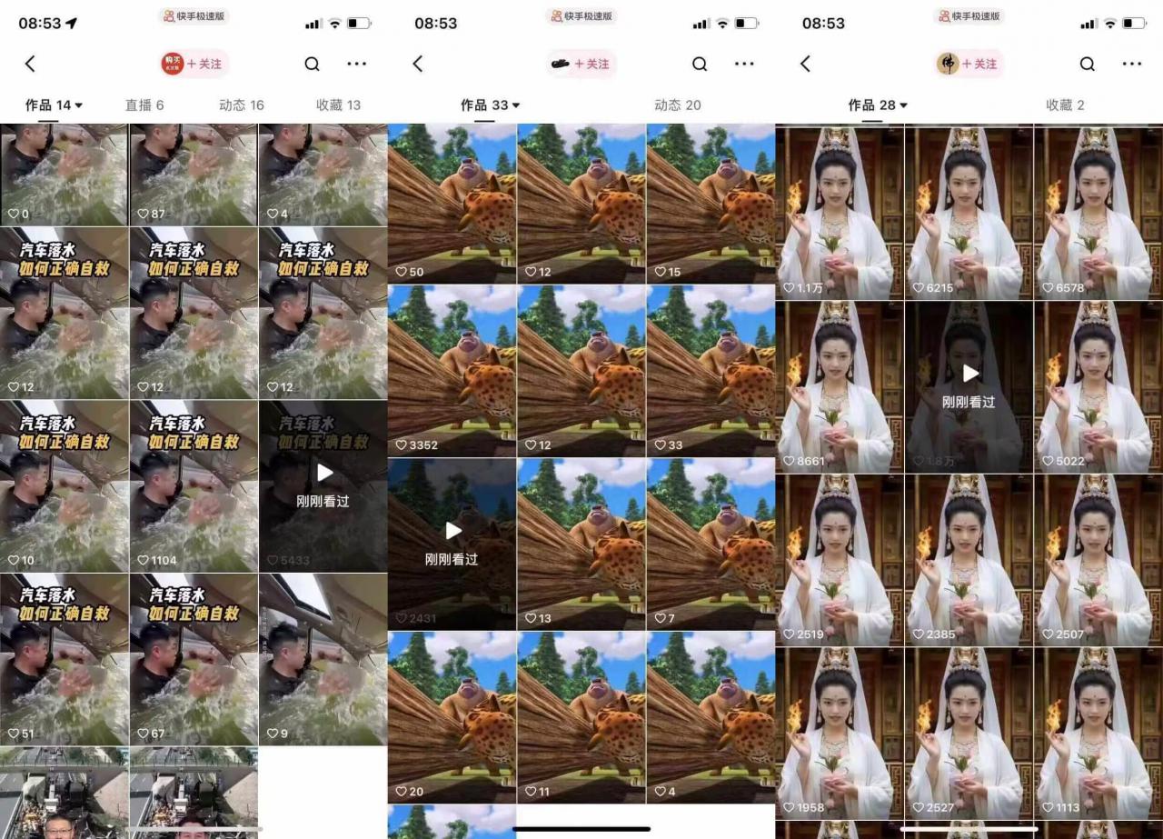 狗熊岭快手连怼技术,好物,涨粉都可以连怼-520资源库