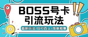 Boss直聘流量卡引流变现玩法，日引200+创业粉【揭秘】-520资源库
