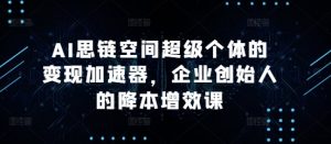 AI思链空间超级个体的变现加速器，企业创始人的降本增效课-520资源库