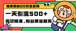 独家解密QQ里的引流密码，高效精准，实测单日加100+创业粉【揭秘】-520资源库