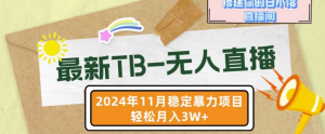 【最新TB-无人直播】11月最新，打造你的日不落直播间，轻松月入过W【揭秘】-520资源库