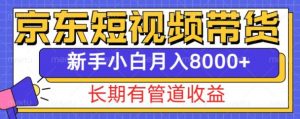 京东短视频带货新玩法，长期管道收益，新手也能月入8000+-520资源库
