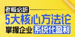 【老板必听】5大核心方法论，掌握企业系统化盈利密码-520资源库