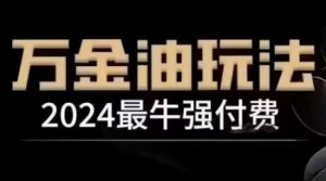 2024最牛强付费，万金油强付费玩法，干货满满，全程实操起飞（更新12月）-520资源库