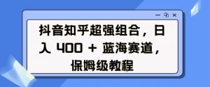 抖音知乎超强组合，日入4张， 蓝海赛道，保姆级教程-520资源库