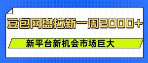豆包网盘拉新，一周2k，新平台新机会-520资源库