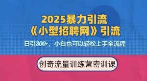 2025最新暴力引流方法，招聘平台一天引流300+，日变现多张，专业人士力荐-520资源库
