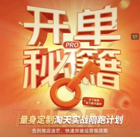 淘宝开单秘籍PRO，量身定制淘天实战陪跑计划，告别做店迷茫、快速突破运营瓶颈期-520资源库