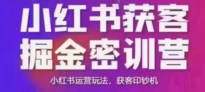 小红书获客掘金线下课，录音+ppt照片，小红书运营玩法，获客印钞机-520资源库