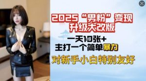 2025男粉变现全新玩法升级，日入上千简简单单，小白可轻松上手-520资源库