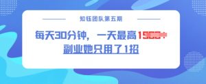 副业她只用了1招,每天30分钟,无脑二创,一天最高1.5k-520资源库