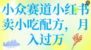 小众赛道小红书卖小吃配方，操作简单，月入过W-520资源库