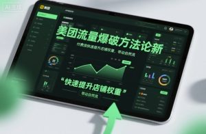 美团流量爆破方法论，付费流快速提升店铺权重，带动自然流-520资源库