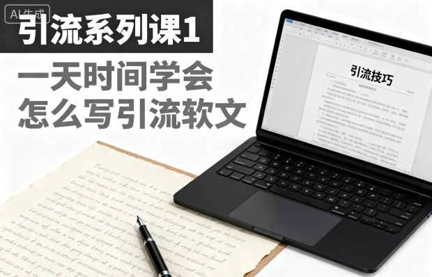 引流系列课1，一天时间学会怎么写引流软文-520资源库