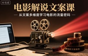电影解说文案课，从文案多维度学习电影的流量密码-520资源库