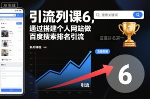 引流系列课6，通过搭建个人网站做百度搜索排名引流-520资源库