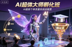 AI超体大师孵化班,AI超级个体流量实战训练营-520资源库