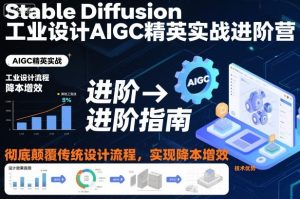 Stable Diffusion工业设计AIGC精英实战进阶营，彻底颠覆传统设计流程，实现降本增效-520资源库