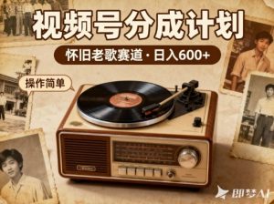 靠8090老歌在视频号“躺賺”，日入6张+，这些神曲播一次賺一次-520资源库