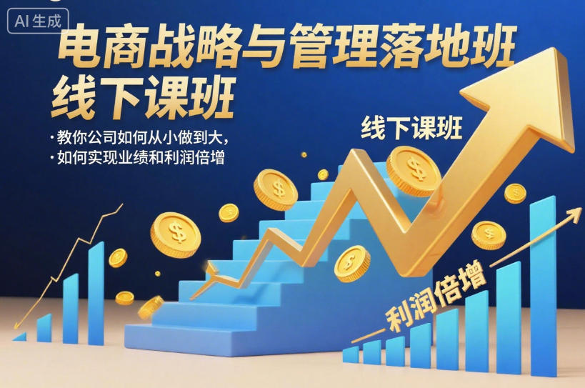 电商战略与管理落地班线下课，教你公司如何从小做到大，如何实现业绩和利润倍增【录音】-520资源库
