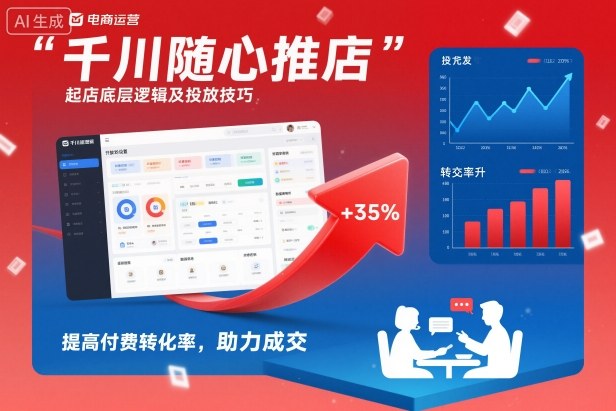 千川随心推起店底层逻辑及投放技巧，提高付费转化率，助力成交-520资源库