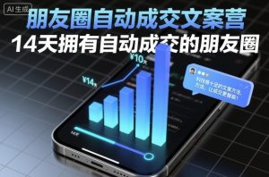 朋友圈自动成交文案营，14天拥有自动成交的朋友圈-520资源库