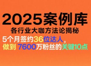 2025案例库,收录各行业大咖的方法论,各行业大咖方法论揭秘-520资源库