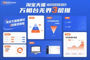 淘宝天猫推爆班原创高阶第75期,万相台无界3层推-520资源库