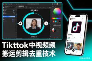 Tiktok中视频纯搬运剪辑去重技术，外来技术，自行测试-520资源库
