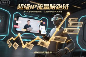 超级IP流量陪跑班，大V流量密码倾囊相授，可直接落地的实操步骤-520资源库
