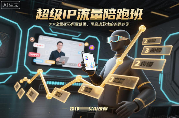超级IP流量陪跑班，大V流量密码倾囊相授，可直接落地的实操步骤-520资源库
