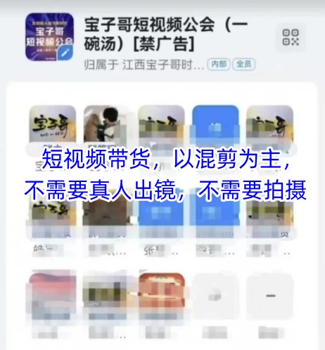 宝子哥头部团队短视频带货，以混剪为主，不需要真人出镜，不需要拍摄【更新11月】-520资源库