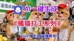 Coze扣子工作流一键生成胖橘猫打工短视频，保姆级实操搭建教学-520资源库