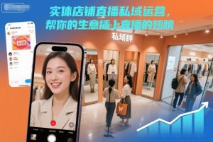 实体店铺直播私域运营，帮你的生意插上直播的翅膀-520资源库